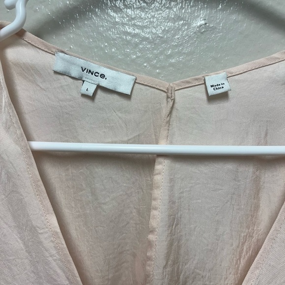 Vince Elegant Cream Wrap Blouse - Picture 4 of 14